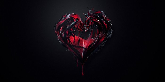 1920x1080 black red blood artwork water drops hearts black background