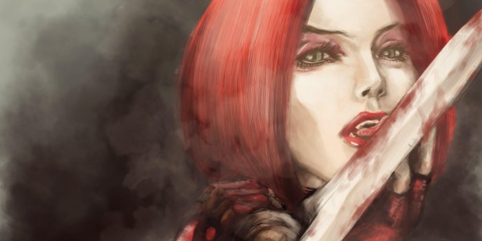 3408x2721 HD bloodrayne, girl, blood, face, art Wallpaper | Download Free