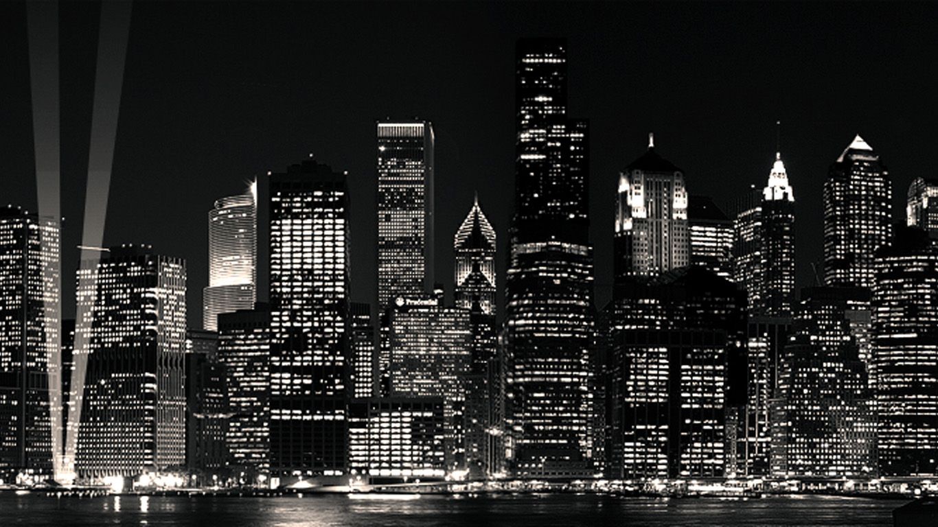 1366x768 city-black-and-white-wallpaper | Media One Entertainment
