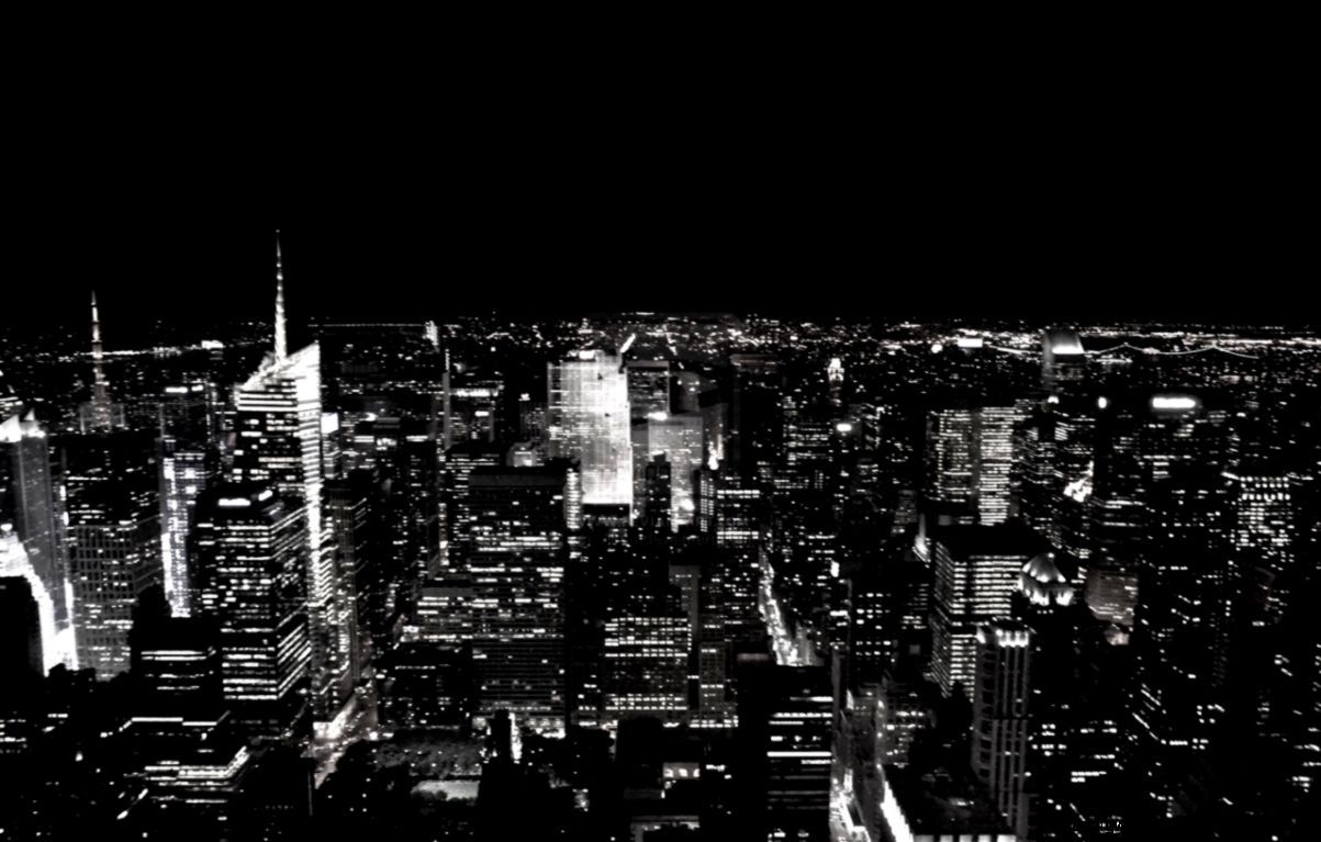 1203x767 City Lights Black And White | Amazing Wallpapers