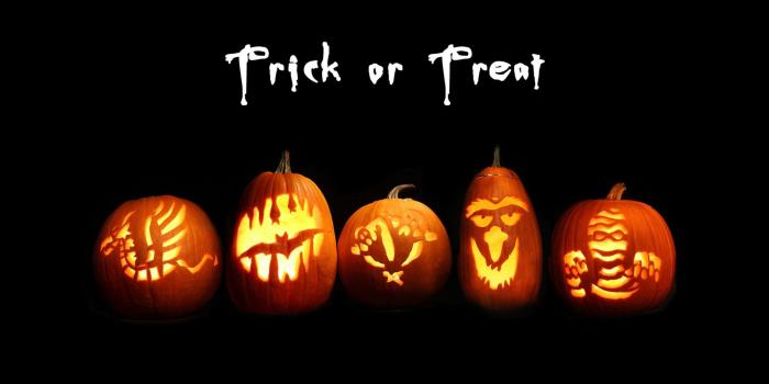 5120x3200 Free download Trick or Treat cute pumpkins lanterns Halloween