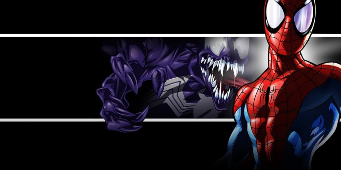 1920x1080 Spider-Man and Venom 3D poster HD wallpaper | Wallpaper Flare