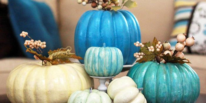 1280x960 A Pretty Painted Pumpkin Centerpiece | HGTV