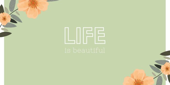 1600x900 Green and Pink Roses Quote Desktop Wallpaper - Templates by Canva