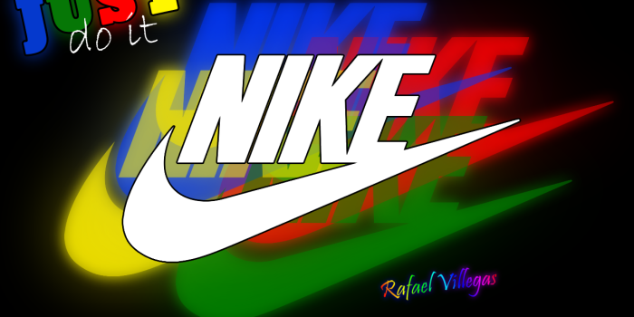 1280x1024 Rainbow Nike Logo Wallpaper