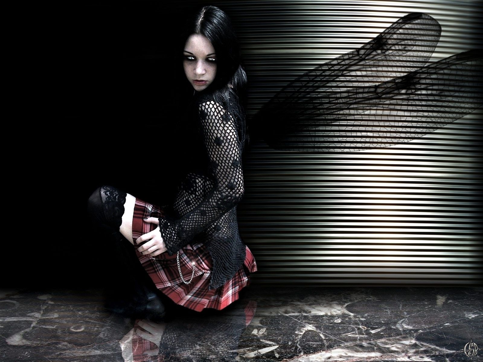 1600x1200 Dark EMO Fairy Wallpaper < Other/Fun < Miscellaneous < Desktop
