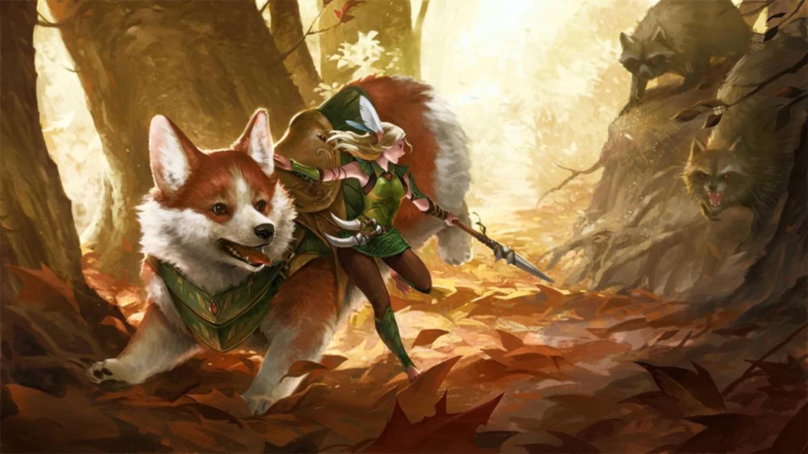 1920x1080 Fairy and Corgi Mount Vs Evil Trash Pandas [1920x1080] : wallpapers