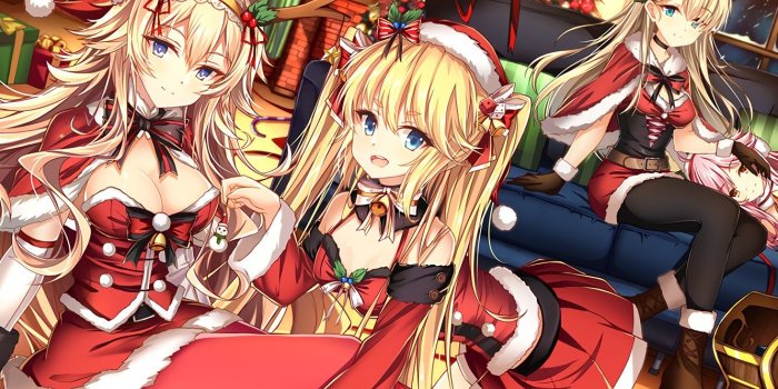 1332x850 Wallpaper kawaii, girl, christmas, anime, pretty, asian, manga