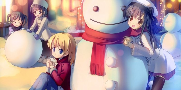 1920x1200 Cute Anime Girl Christmas Wallpapers HD
