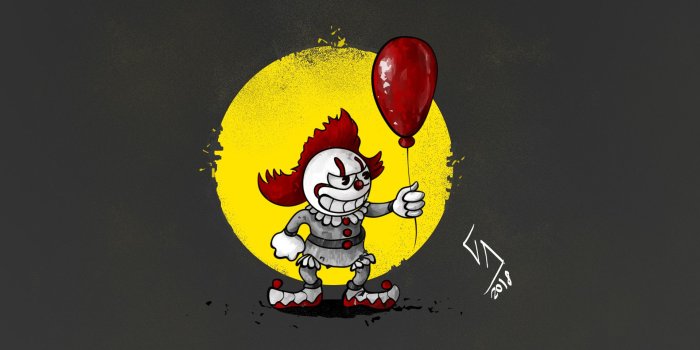 1920x1080 ArtStation - Cuphead Pennywise, Denis Godyna