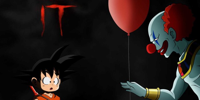 1600x1200 Goku Meets Pennyswise HD Wallpaper (1600x1200)