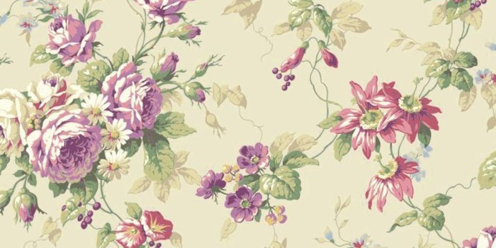 1000x1000 YORK / CALLAWAY COTTAGE Rose Floral Trail CT0804 | Vintage flowers