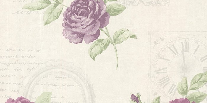 1500x1500 Brewster 2532-20451 Venetia Vintage Rose Toss Wallpaper, Violet