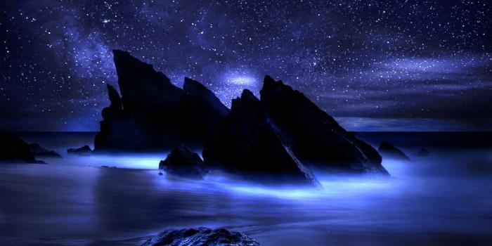1152x864 Beautiful Midnight Dark Night Oceanscape – Abstract Photography HD