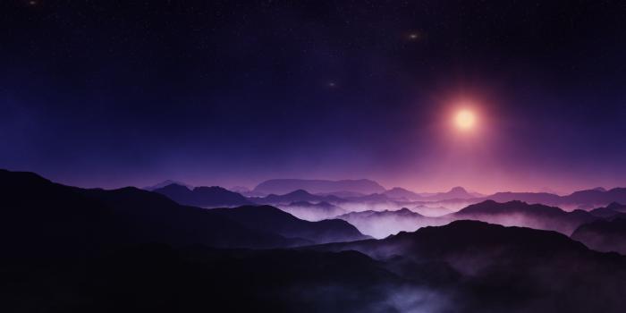 1920x1080 nature, Landscape, Midnight, Sun, Mountain, Starry Night, Mist