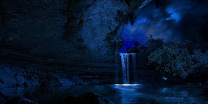 1920x1080 Night Waterfall HD Wallpaper | Background Image | 1920x1080 | ID