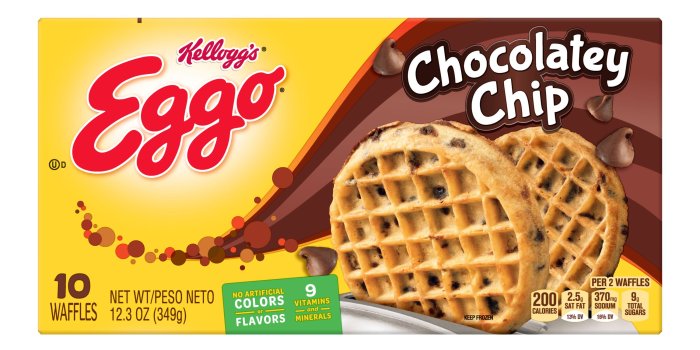 3000x3000 Kellogg's Eggo Chocolatey Chip Waffles Easy Breakfast 12.3 oz 10