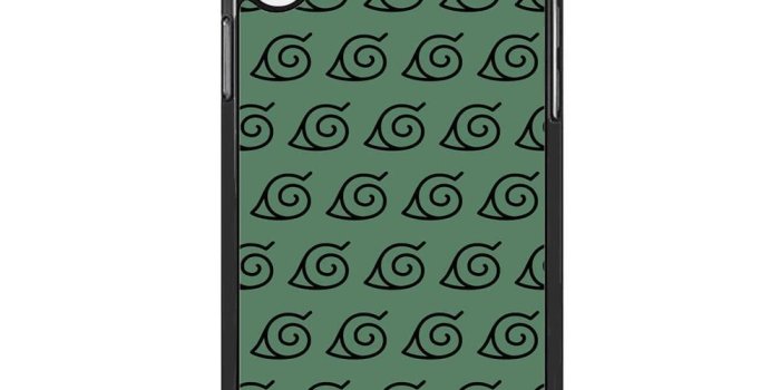 1000x1000 Naruto Konoha Symbol Green Wallpaper iPhone XR Case – Debreon