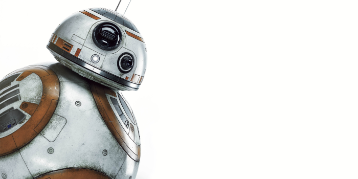2560x1440 4538422 #BB-8, #simple background, #Star Wars: The Force Awakens