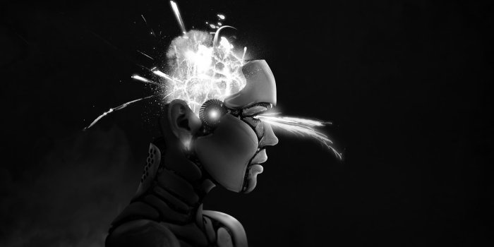 2560x1440 Robot illustration, digital art, minimalism, simple, simple