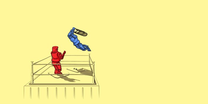 1500x900 Wrestling sketch, threadless, simple, humor, robot HD wallpaper