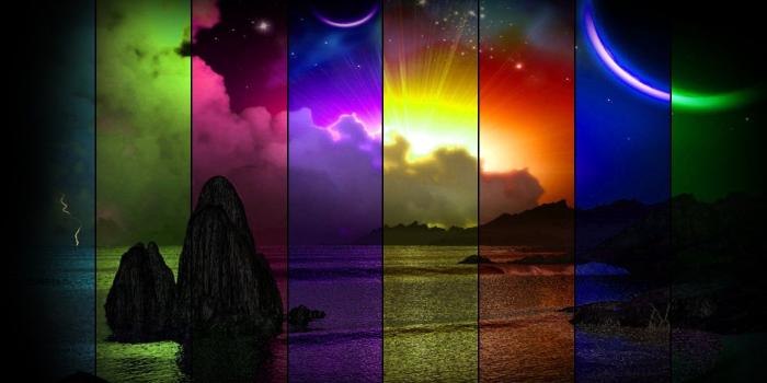 1440x900 Beach at sunset with colors Wallpaper ID:2860