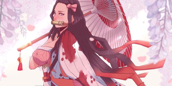 1332x850 Photo Wallpaper Umbrella, Fantasy, Illustration, Characters