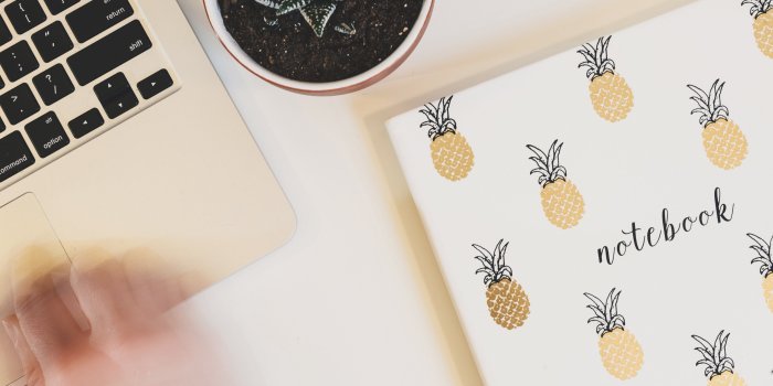 3840x2560 pineapple decor work table and working hd 4k wallpaper and background