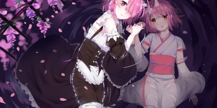 1332x850 Wallpaper the demon, anime, the maid, art, ram, pink hair, re zero