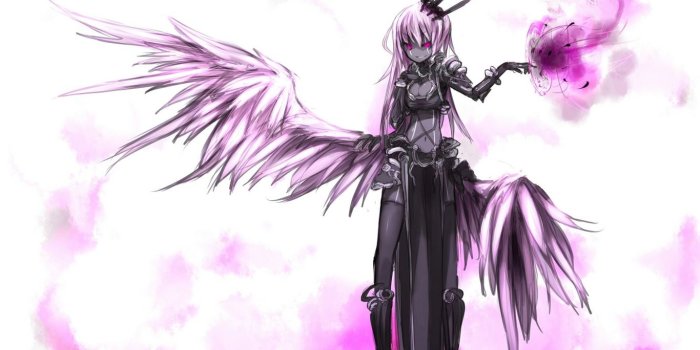 1366x768 1366x768 magic, girl, anime, wings, demon, shirogane usagi, art