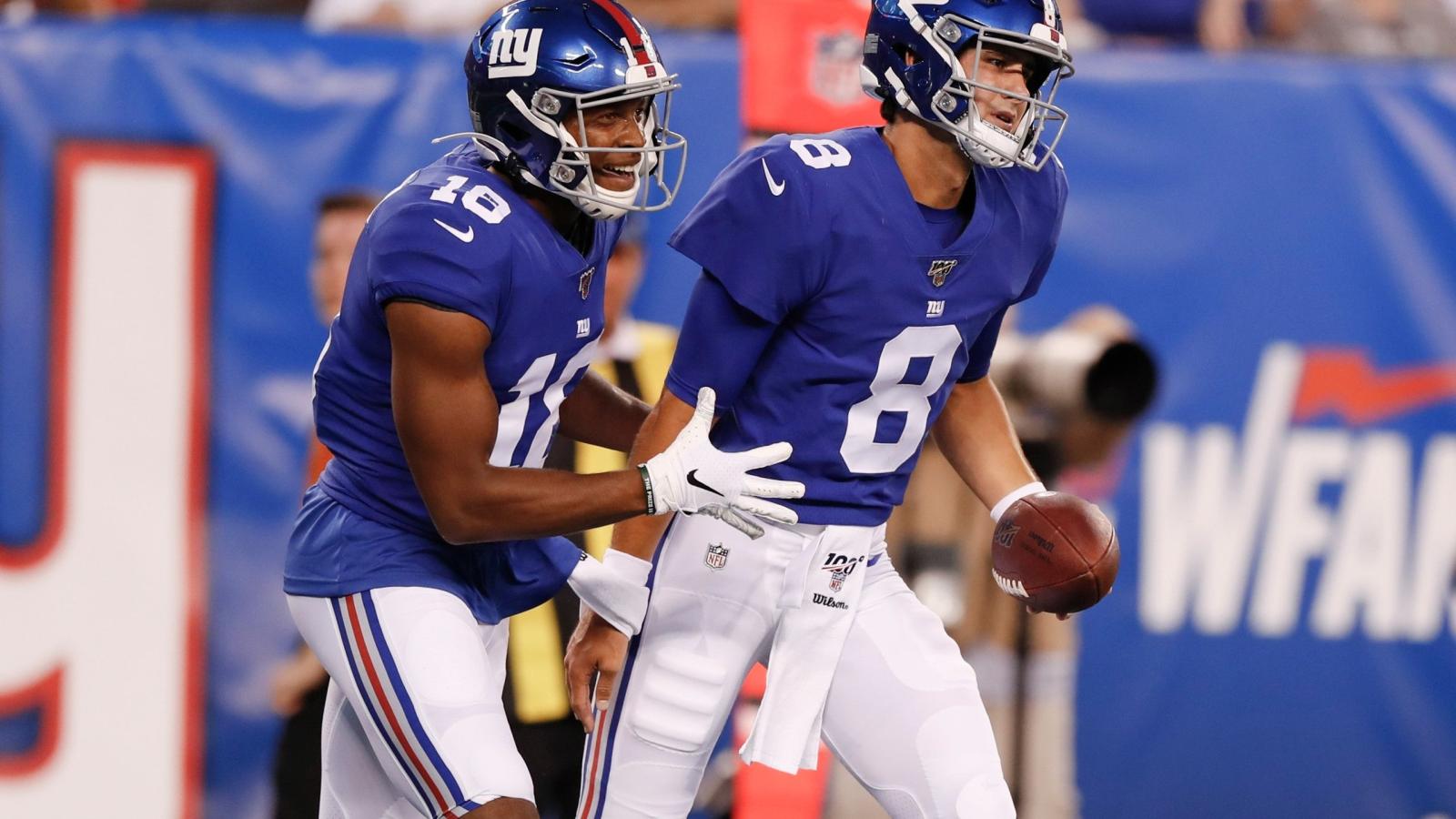 2560x1440 Ex-Duke QB Daniel Jones throws TD in only series, Giants beat Jets