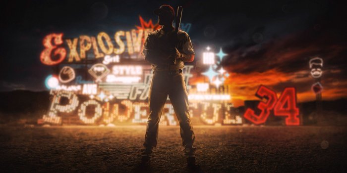 2880x1800 Wallpaper Baseball player, Night, Silhouette, HD, Photography