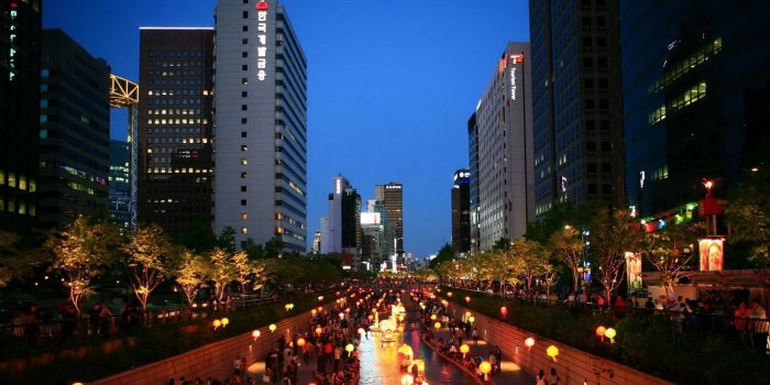 1600x900 Download wallpaper 1600x900 korea, asia, seoul, south korea, night