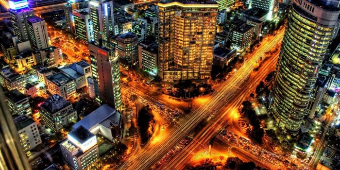 1600x1000 Hd Desktop Wallpaper: Seoul At Night, South Korea