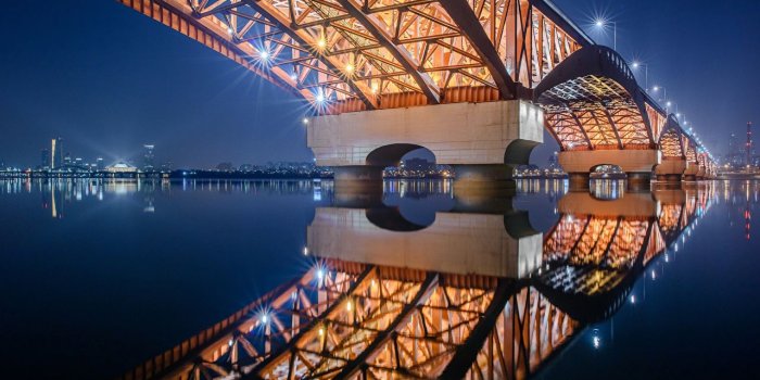 1280x854 Wallpaper Cities South Korea Seongsandaegyo Seoul bridge night time