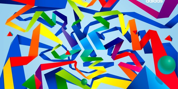 1920x1080 origami, Multicolor, Design, Vectors, Adidas, Artwork, Line, Line