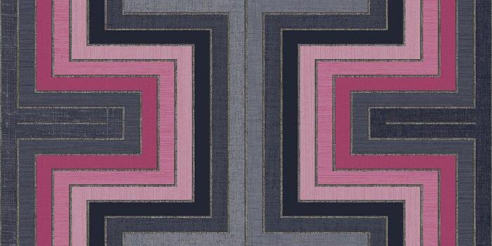 1006x1024 Sample Maze Wallpaper in Raspberry from the Sanctuary Collection