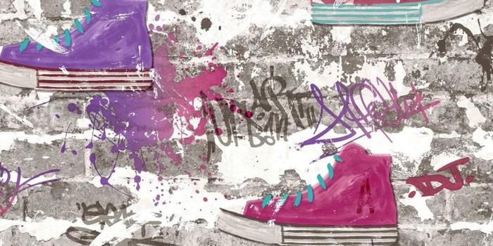 1200x1200 Fine Décor FD42219 Kids Urban Street Wallpaper, Purple - - Amazon.com