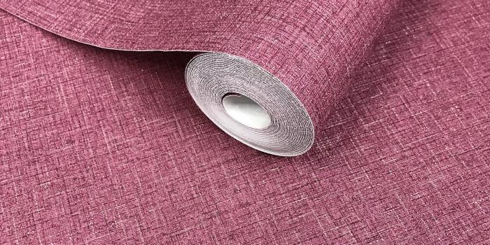 3024x3024 L488-13 Raspberry Burgundy Maroon Woven Textured Wallpaper