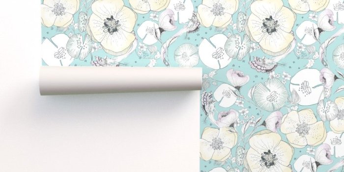 1024x1024 Spring whimsical garden in pastel watercolor on Isobar by nsoraya