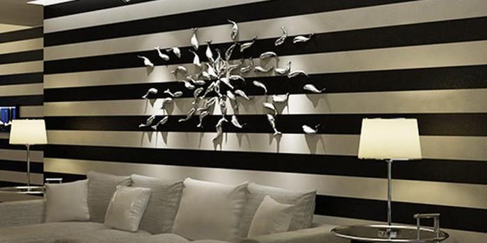 900x900 Pink Black White Deep Embossed Vertical Stripes Wallpaper For