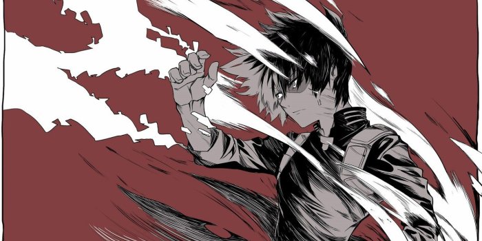 1332x850 Wallpaper movement, art, guy, Boku no Hero Academy, Todoroki Shoto