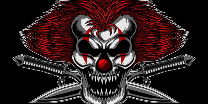 5000x5000 Angry Skull Clown Cross Sword in 2020 | Neon backgrounds