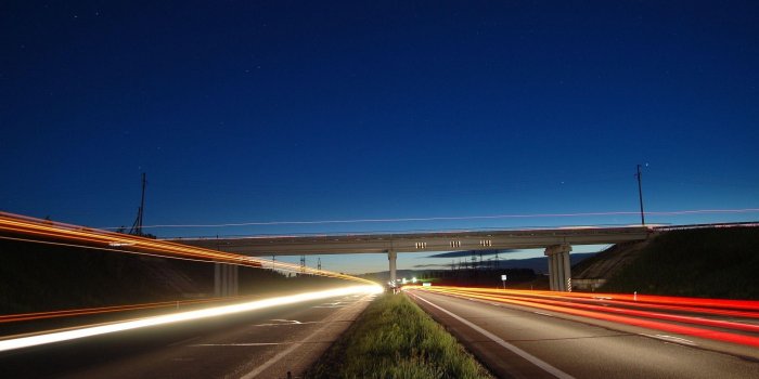 2560x1600 Highway Wallpapers - Highway Bridge At Night - 2560x1600 Wallpaper