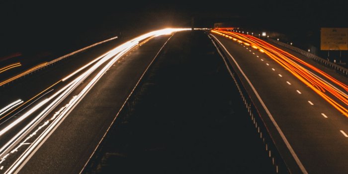 1242x2688 1242x2688 Highway Light In Night 5k Iphone XS MAX Wallpaper, HD