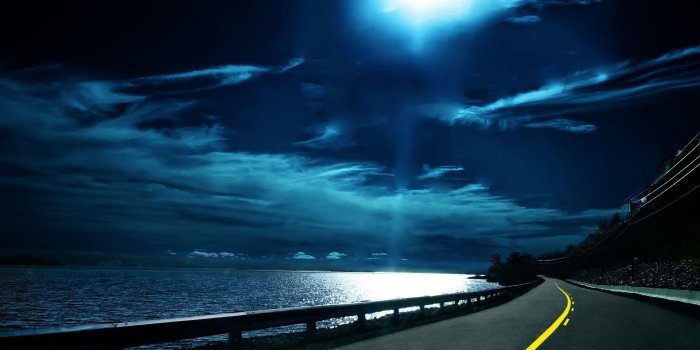 1920x1080 Coastal Highway Night Wallpapers