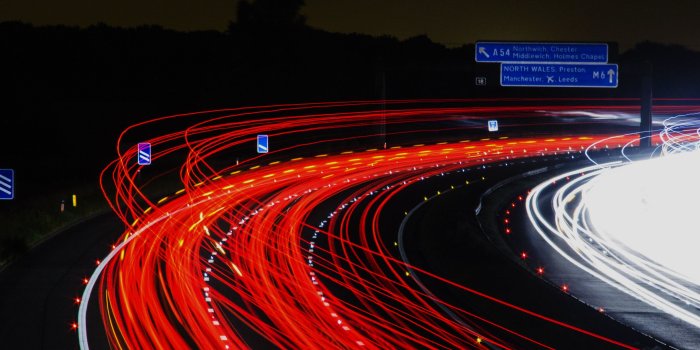 2732x2732 nh63-night-road-light-red-car-street-dark-wallpaper