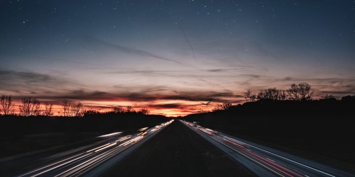 3840x2160 Wallpaper 4k road, night, line, light, starry sky 4k Line, Night, Road