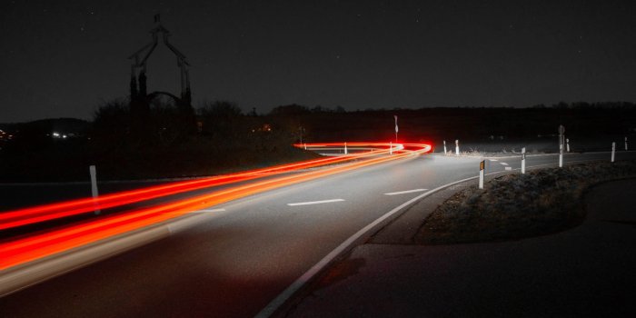 1920x1080 Desktop wallpaper light trails, long exposure, highway, road