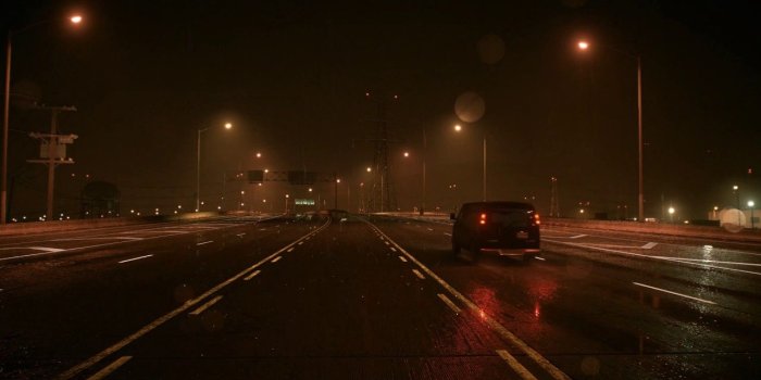 1280x720 Highway at Midnight - Rain and Traffic Sounds (Need for Speed